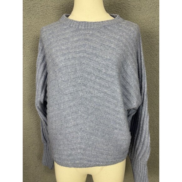 Hippie Rose Juniors' Ribbed Rustic Blue Sweater Medium NWT's. - Picture 2 of 8